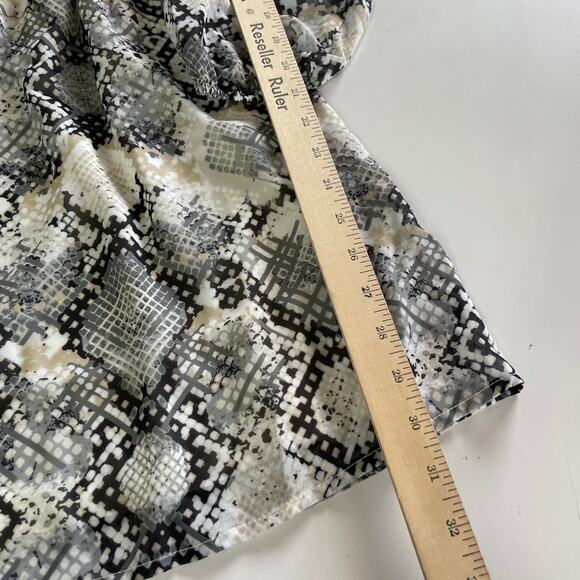 Leith Dress Women XX Small Grey Black Python Snake Animal Balloon Sleeve Mini - Picture 9 of 10